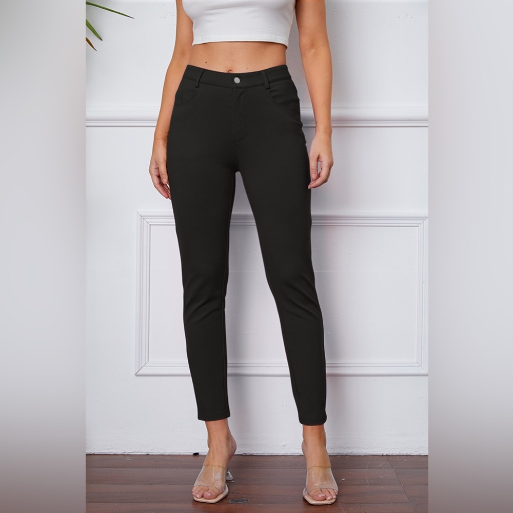 NWT Black Stretch Slim Pants | High-Waisted | Comfy Workwear & Everyday